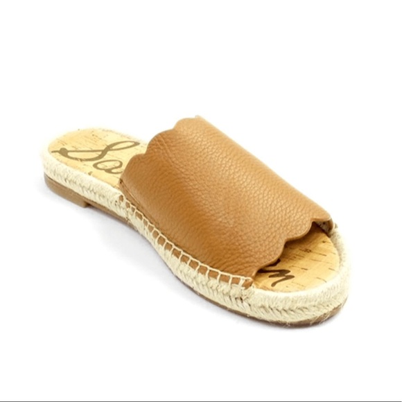 Sam Edelman Leather Espadrille Slide Sandals - Picture 1 of 11